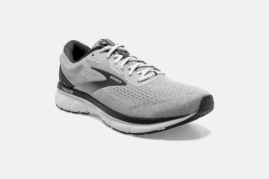 Brooks Trace Road Running Shoes Mens Grey 571498-UHT